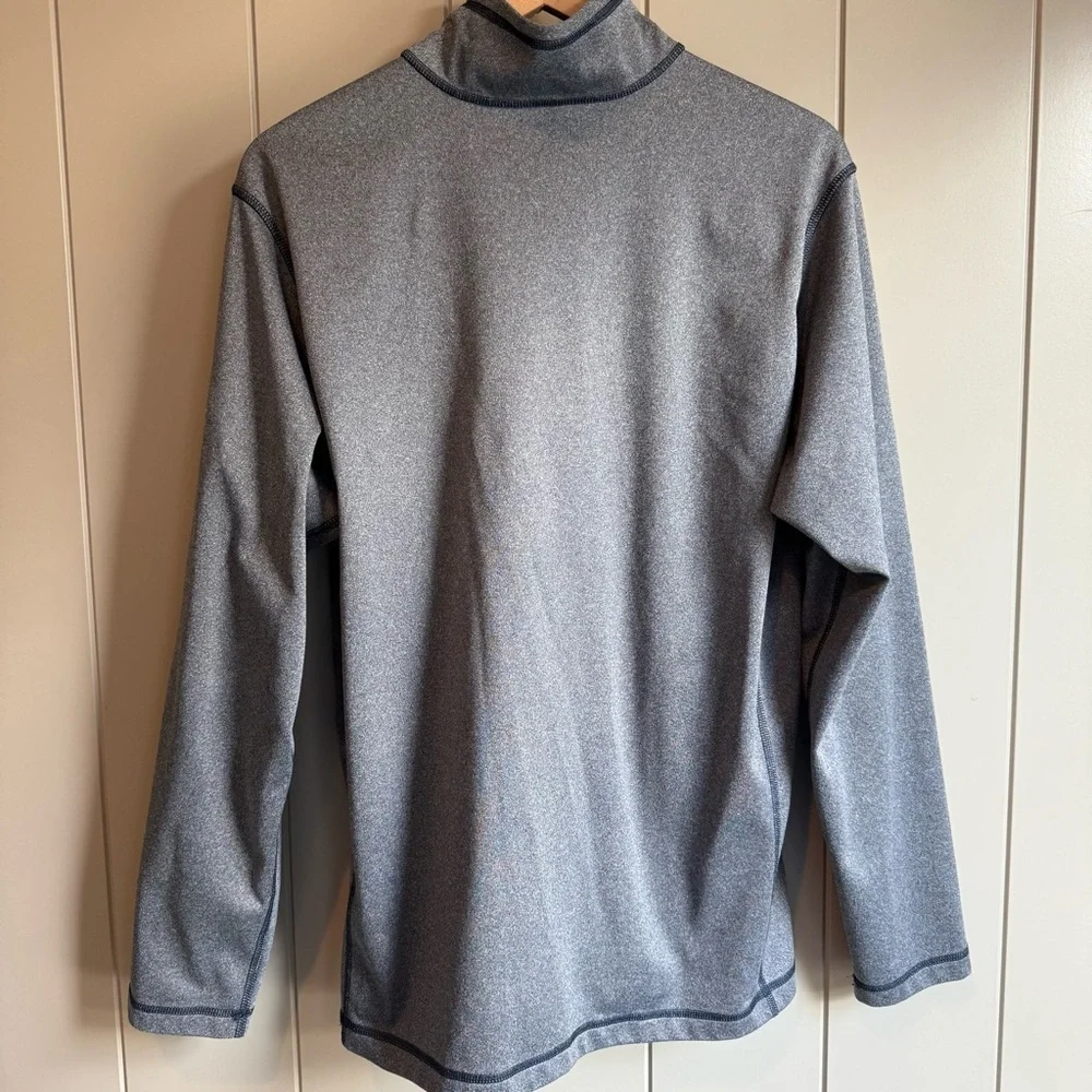 The North Face 1/4 Zip Fleece Pullover Mens Gray Logo Sweatshirt Size Large